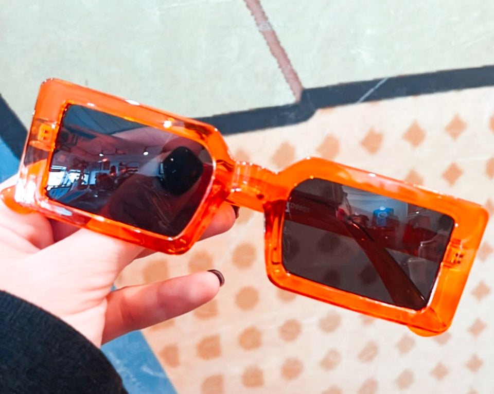 Joe Brrr Orange Sunglasses IRL Pic