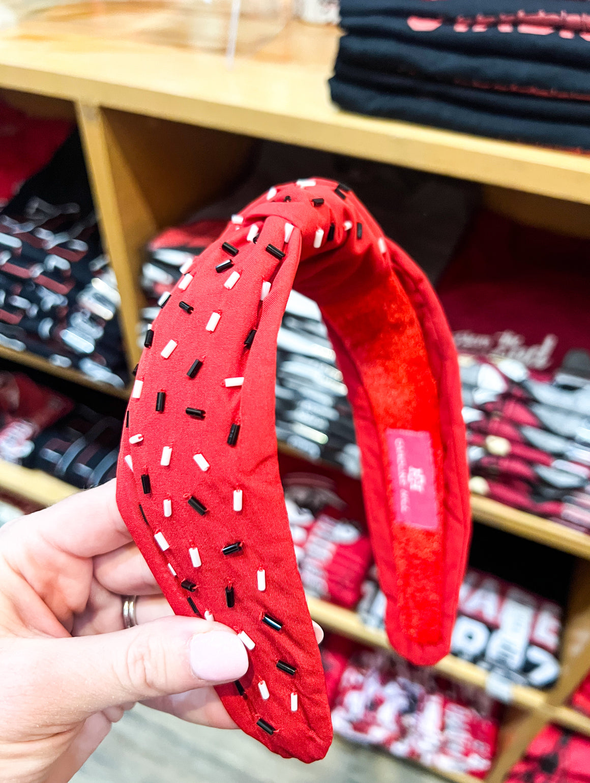 Red & Black Confetti Headband