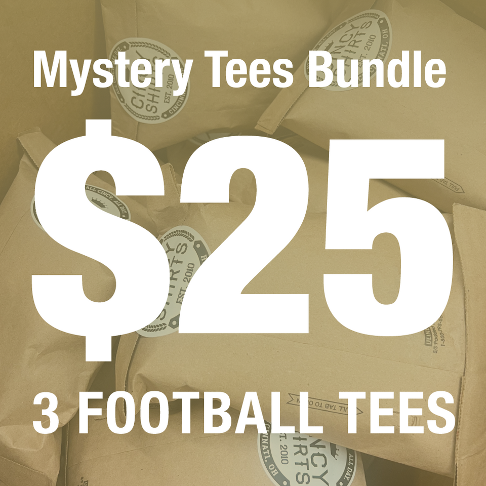 3 for $25 Cincinnati Football Mystery Tee Bundle