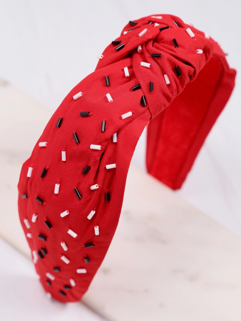 Red & Black Confetti Headband Product Photo