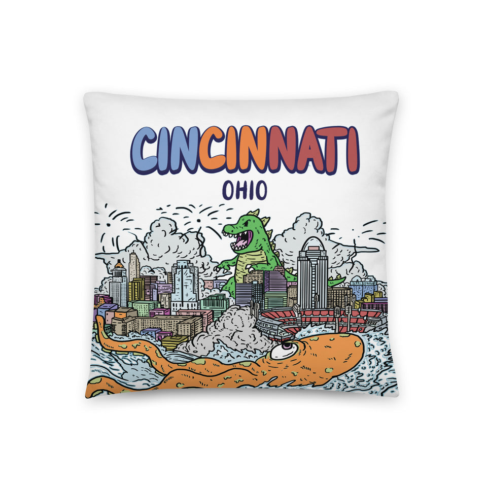 Cincinnati Kaiju Pillow
