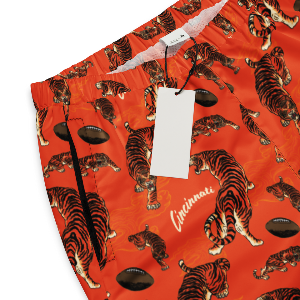 Orange Tiger Track Pants