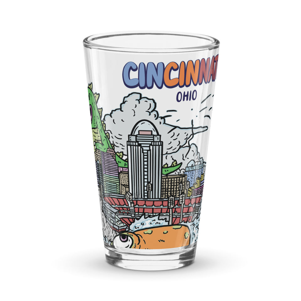 Cincinnati Kaiju Pint Glass