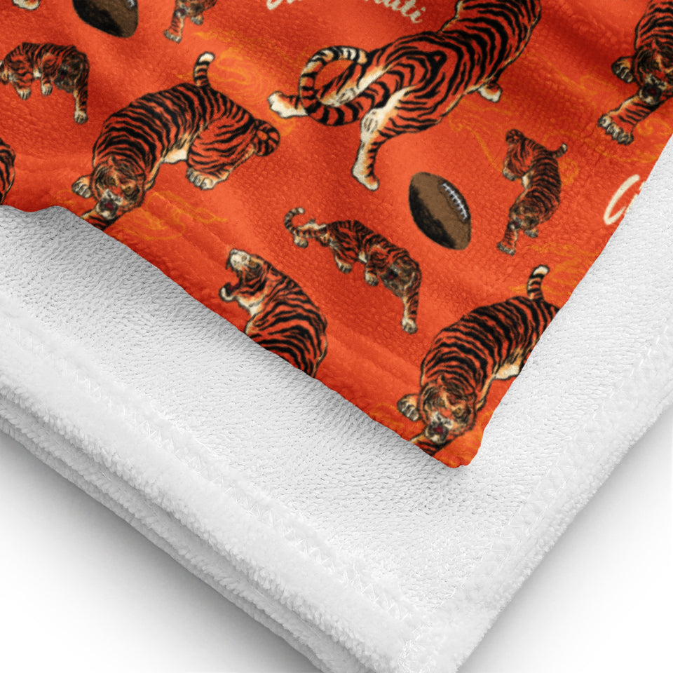 Orange Tiger Pattern Towel