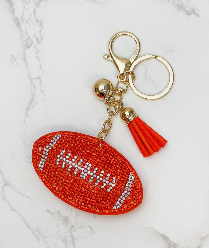 Game Day Football Key Chains - Orange - Cincy Shirts