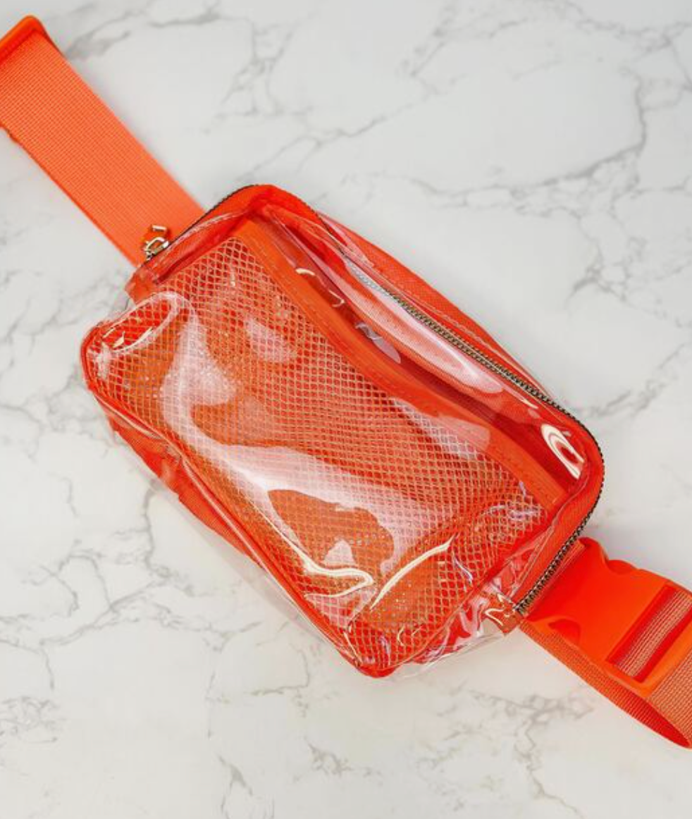 Every Game Clear Belt Bag - Orange - Cincy Shirts